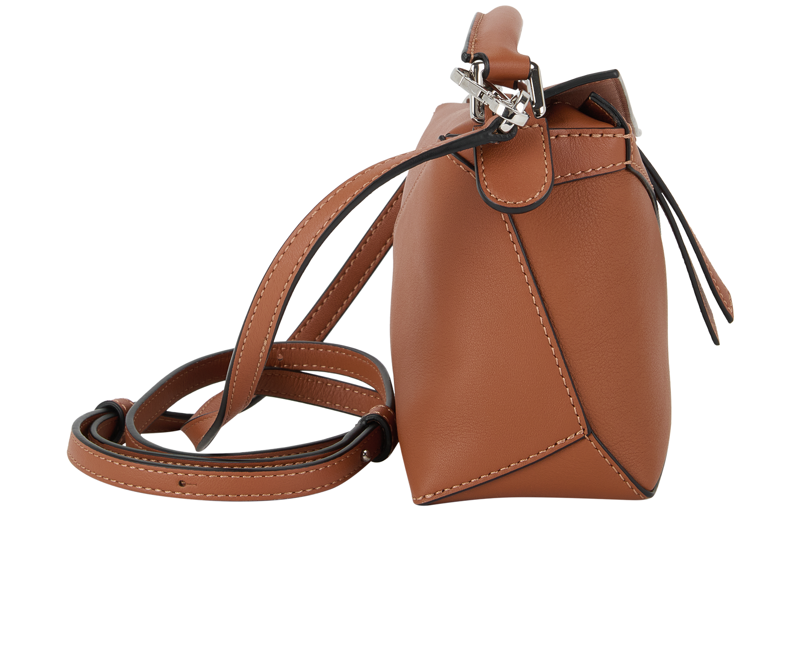 Mini Puzzle Shoulder Bag, &pound;1,300, Handbags, Tan, Leather, Side view